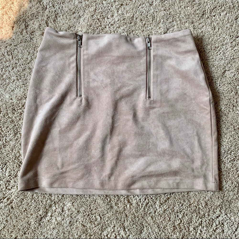 Pink mini skirt
